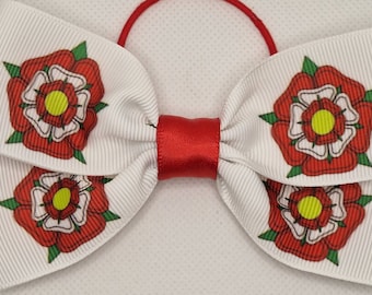 Tudor Rose Hair Ribbon Bow. Henry VIII, Anne Boleyn. Ribbon also available to buy. Completely unique ribbon. Medium history gift.