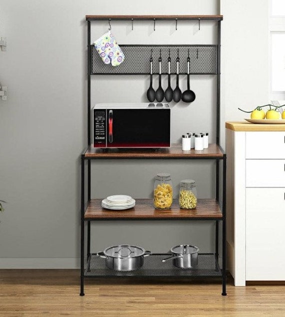Kitchen Bakers Rack4 Tier Kitchen Bakers Rack Microwave Oven Etsy