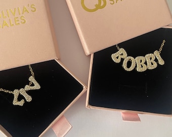 Custom Personalised Rhinestone Diamond Necklace