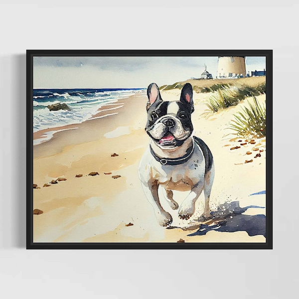 French Bulldog Watercolor Art Print - Hand Signed Limited Edition Dog Painting Poster Wall Art