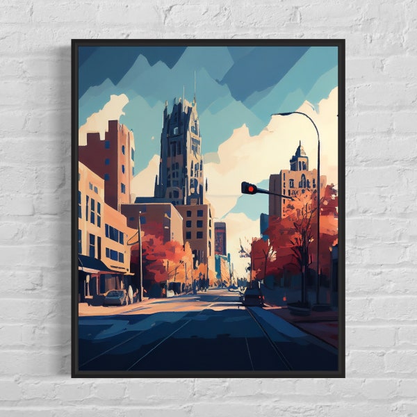 Ann Arbor Michigan Art Print - Ann Arbor Poster Artwork