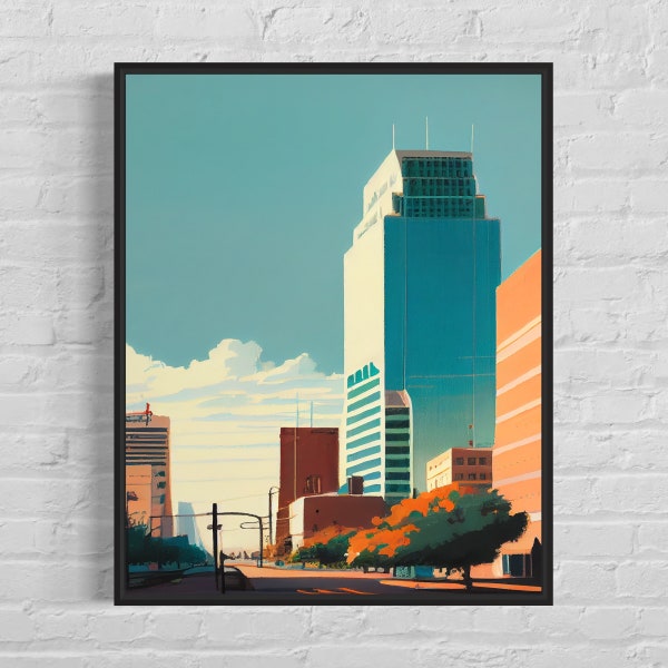 Oklahoma City Oklahoma Art Print - Oklahoma City Poster Artwork