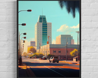 Modesto California Art Print - Modesto Poster Artwork