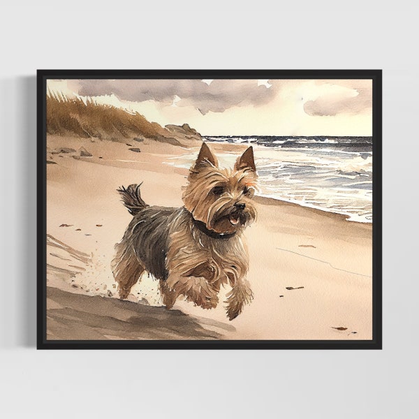 Silky Terrier Watercolor Art Print - Hand Signed Limited Edition Dog Painting Poster Wall Art