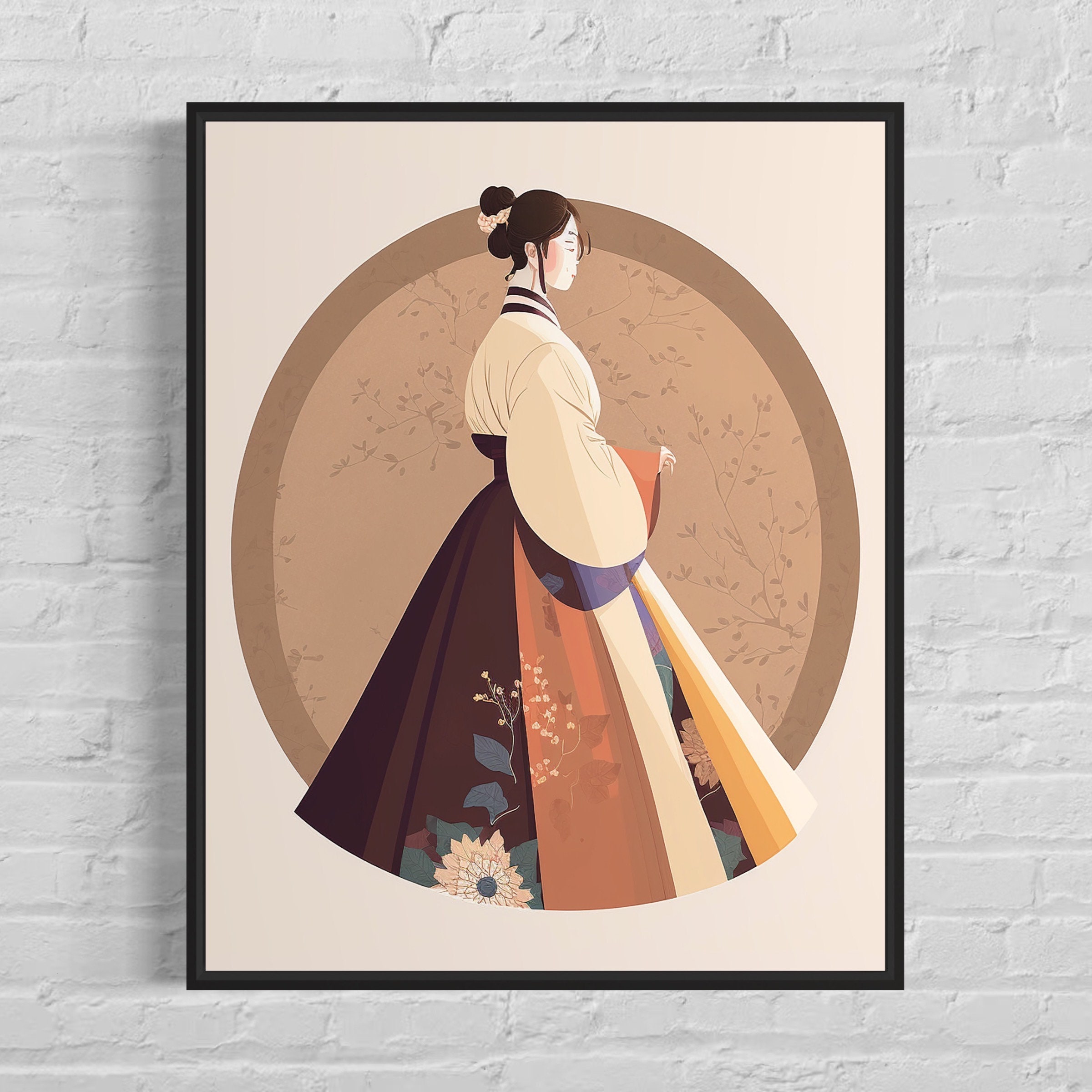 Korean Hanbok Art Print Korean Hanbok Vintage Poster Artwork Korean Hanbok Retro Wall Art Animal Print Etsy