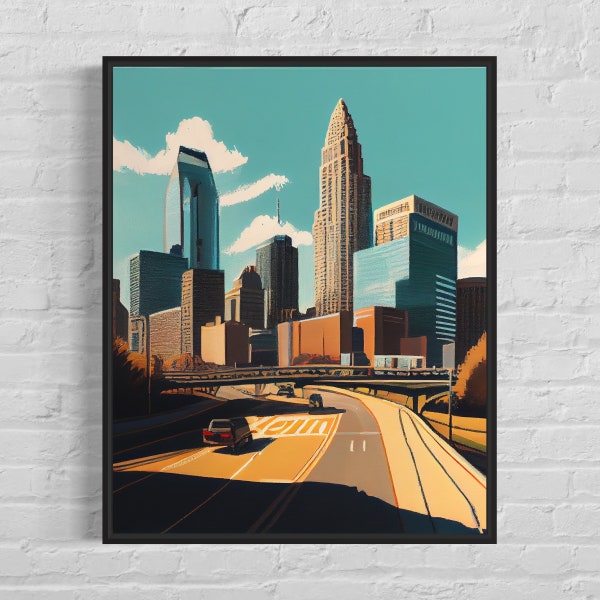 Charlotte North Carolina Art Print - Charlotte Poster Artwork