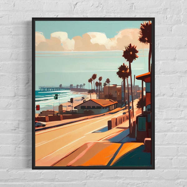 Oceanside California Art Print - Oceanside Poster Artwork
