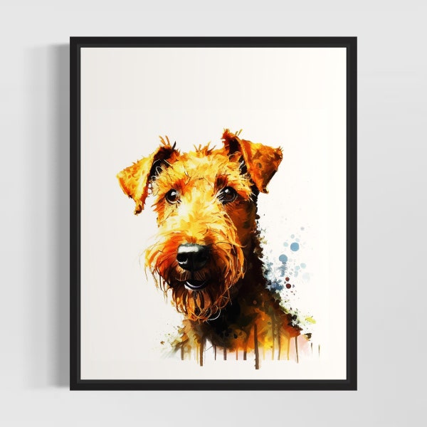 Irish Terriers Watercolor Art Print by Artist - Hand Signed Limited Edition Dog Painting