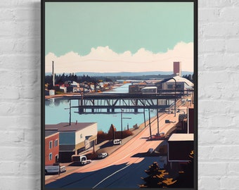 Everett Washington Art Print - Everett Poster Artwork