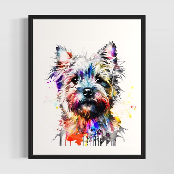 Cairn Terriers Watercolor Art Print by Artist - Hand Signed Limited Edition Dog Painting