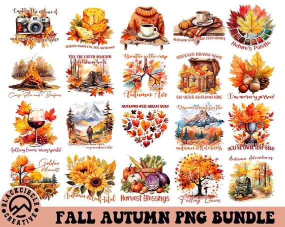 Fall Autumn Png Bundle, Thankful Png, Thanksgiving Png, Fall Season Png, Autumn Png,  Fall Sublimation Png, Autumn Adventure Png, Picnic Png