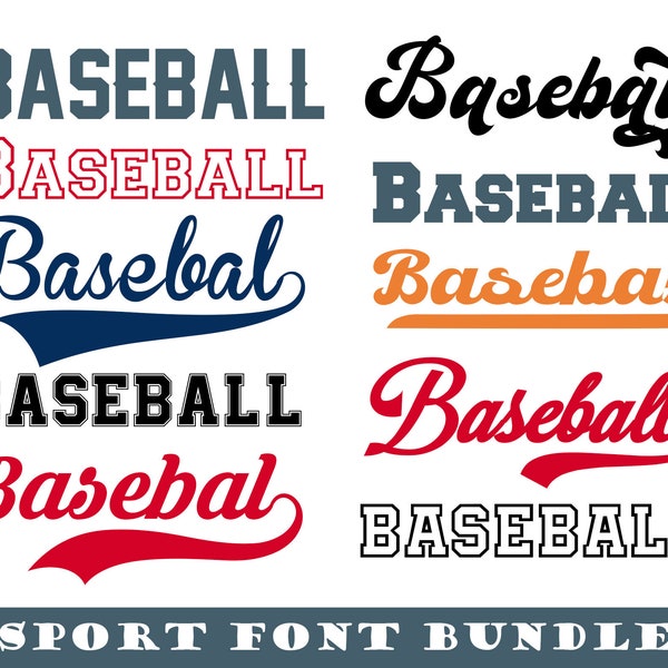 Jersey And Sports Font Bundle, Font Bundle Svg, Baseball Font svg, Baseball Alphabet, Baseball Letters, Distressed Varsity Letters