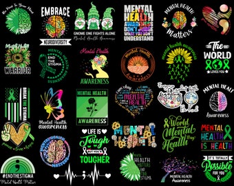 100+ Mental Health Awareness Svg Bundle, Mental Health Svg, Positive Quotes Svg, Motivational Svg, Inspirational Svg, Sunflower Quotes Svg