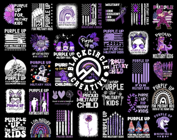 Military Child Png Bundle, Military Kids Png, Purple Up Png, Month of the Military Child Png, Military Children Png, Sublimation Designs
