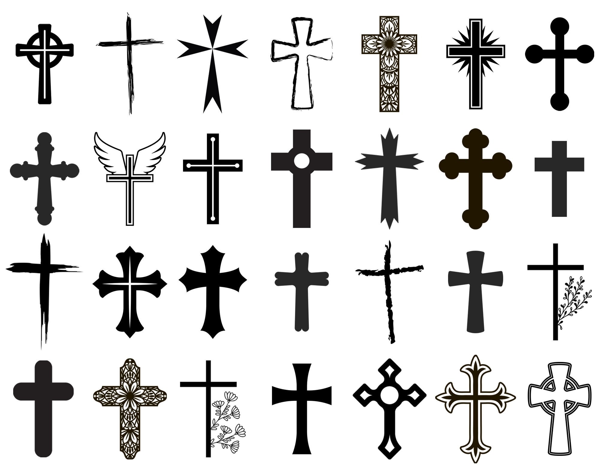 180 Cross Svg Bundle Cross Clipart Crosses Svg File – Etsy