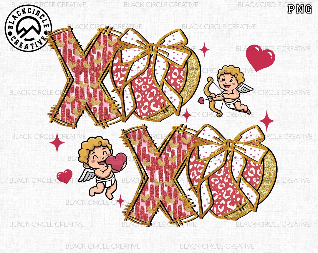 XOXO Brushstroke Glitter Png, Love Vibes Png, Valentine Vibes Png ...