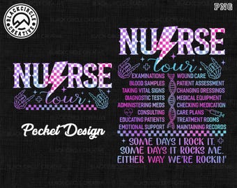 Retro Nurse Tour Png, Trendy Nurse Life Png, Some Days I Rock it Png, Cool Nurse Gift, Funny Nurse Shirt, Nurse Stuff Png, Nurse Doodles Png