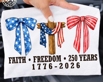 250 años de libertad y fe (Png), lazo de coqueta cristiano de Jesús en América (Png), 1776-2026, aniversario de EE. UU. (Png), 250.º cumpleaños de EE. UU., 250 años de libertad