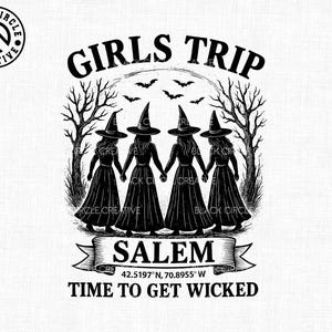 Viaje de chicas a Salem (Png), Hora de volverse malvado (Png), Club de brujas de Salem (Png), Viaje de chicas retro a Salem (Png), Chicas de Halloween (Png), ¿Serán chicas? (Png)