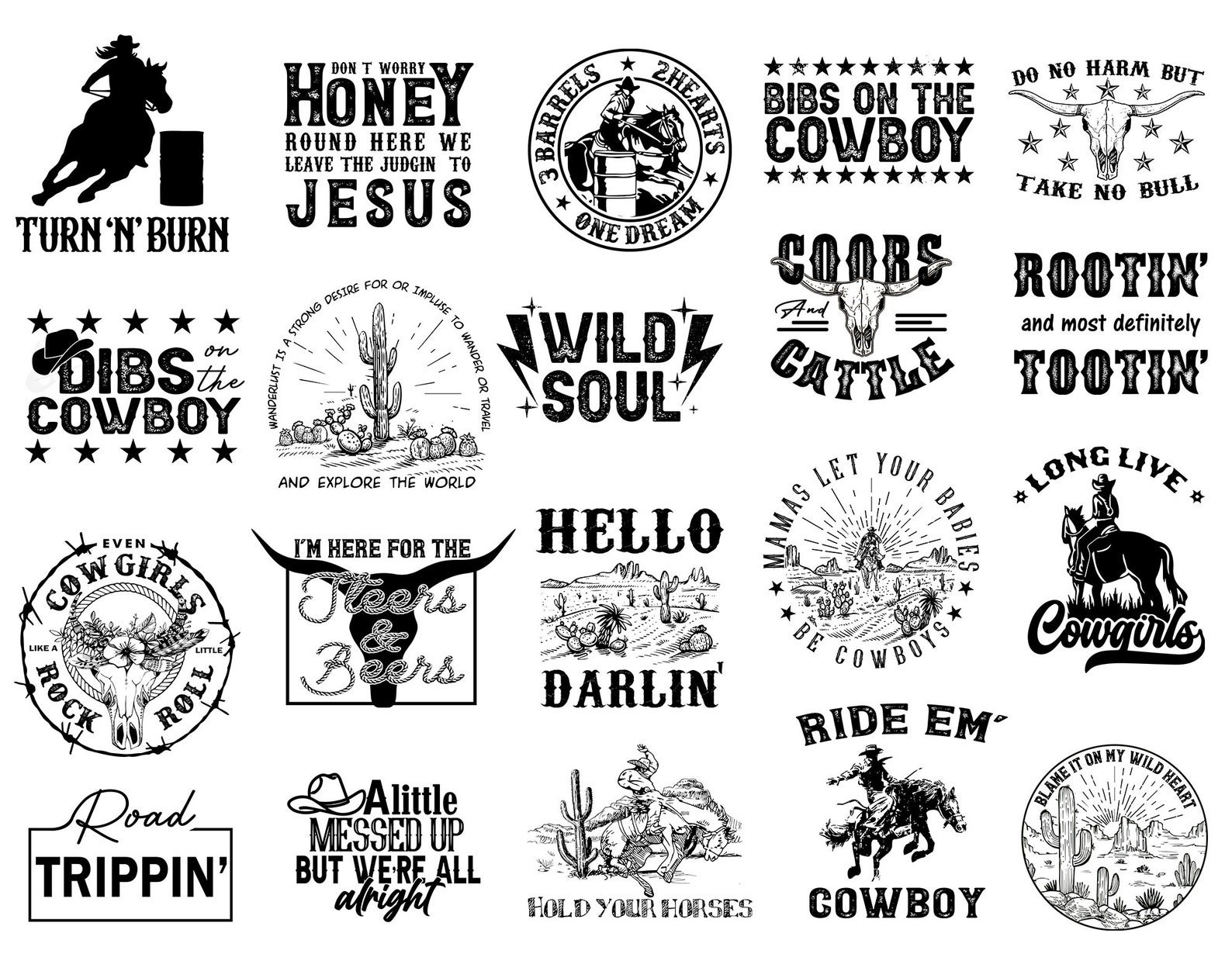 Western Png Bundle, Western Desert Png, Cowboy Western Png, Desert Png ...