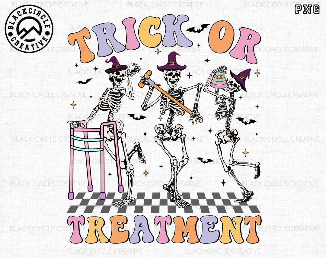 Trick or Treatment Png, Skeleton Dance OT Png, Occupational Therapist ...