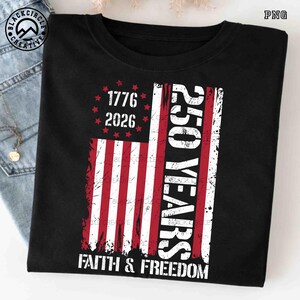 USA 250 Years Png, Faith and Freedom Png, Patriotic Cross Png, 1776 2026, America Flag Png, Christian America, Jesus Png, Fourth of July Png image 2