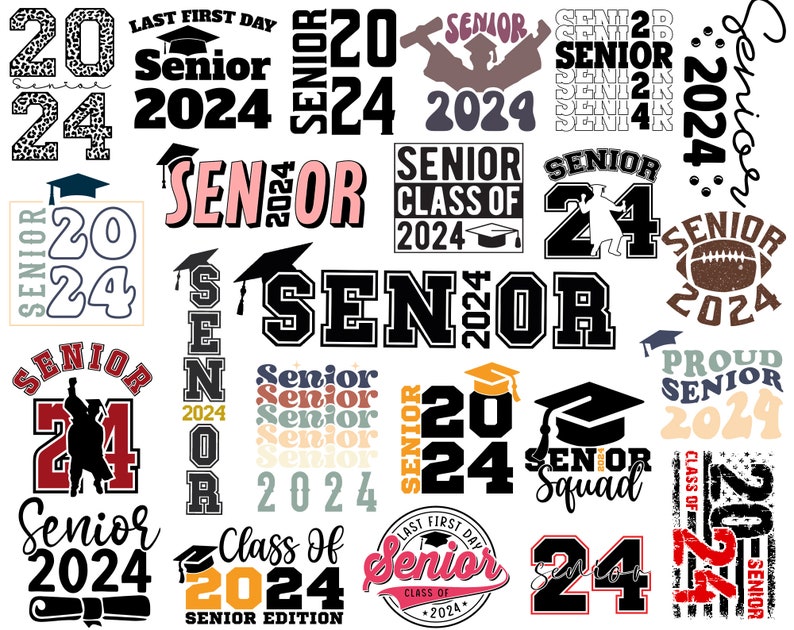 Senior 2024 Svg Bundle Class of 2024 Svg Graduation 2024 Etsy Nederland