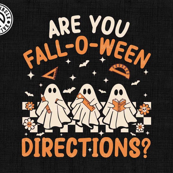 Are You Falloween Direction Svg, School Halloween Svg, Teacher Halloween Svg, Trick Or Teach Svg, Teacher Pumpkin Svg, Spooky Teacher Svg