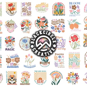 Abstract Flower Svg Bundle, Boho Flower Svg, Retro Flower Svg, Floral Svg, Groovy Flower Svg, Daisy Flower Svg, Abstract Flower Svg