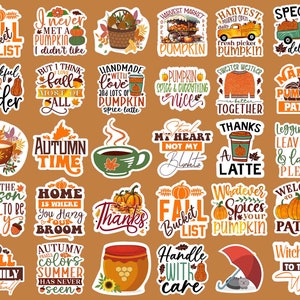 Fall Sticker Png Bundle, Fall Digital Printable Stickers, Fall Vibes Season Png , Pumpkin Stickers Png, Autumn Time Png , Digital Download