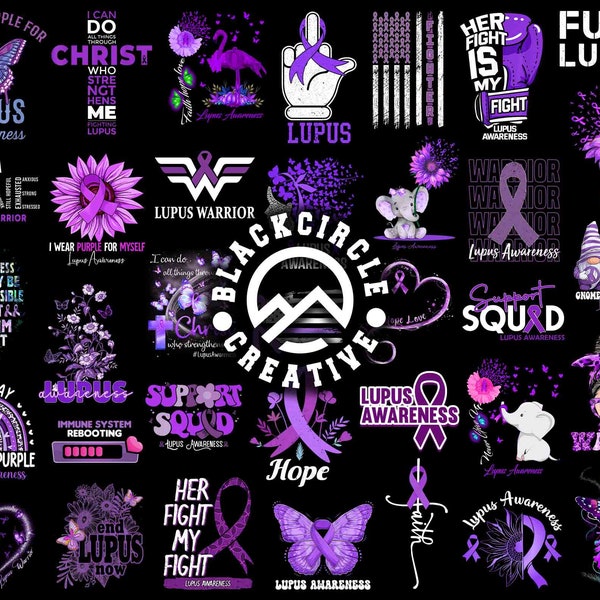 Lupus Awareness PNG Bundle, Lupus Cancer Png, Lupus Warrior Png, Purple Ribbon Png, Nobody Fights Alone, In May Wear Purple Png