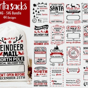 Santa Sack Svg - Etsy