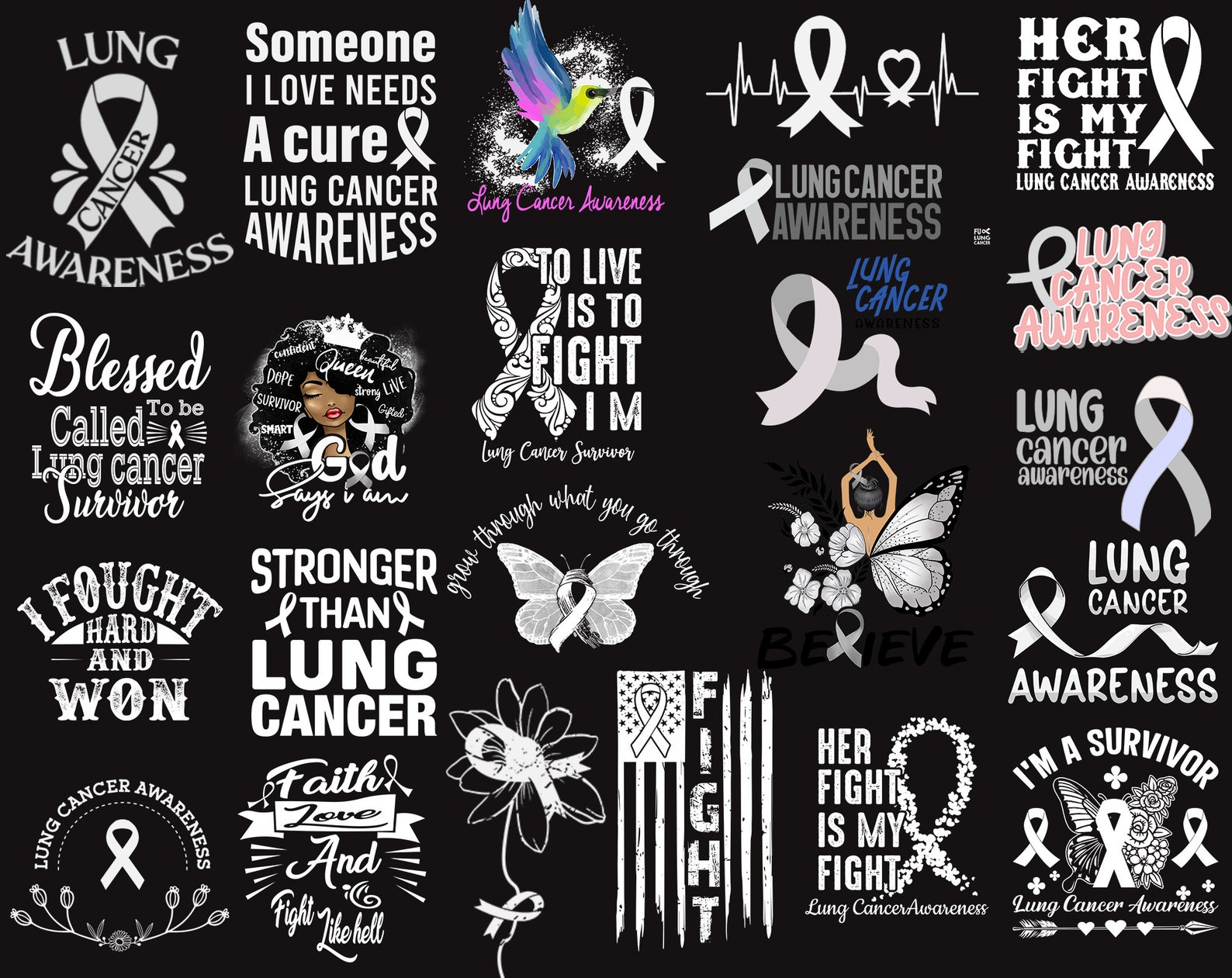 Lung Cancer Svg Lung Awareness Svg Lung Cancer Survivor Svg - Etsy