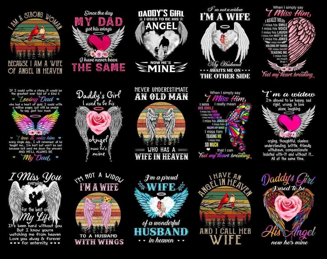 Memorial Png Bundle, Memorial Quote Png, Bereavement Png, Heaven Png ...