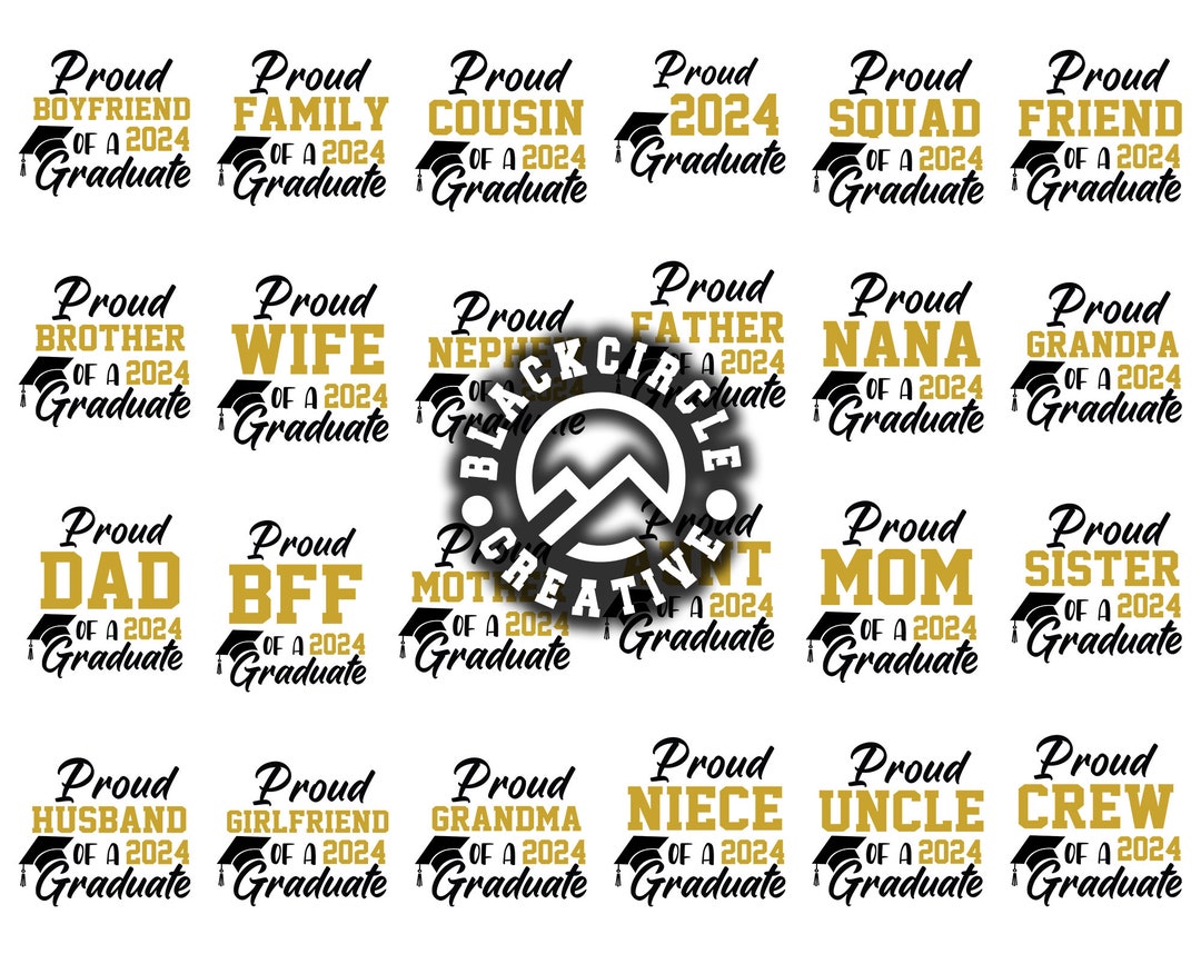 Proud Graduate 2024 Svg Bundle, Proud Graduate Family Svg, Senior ...
