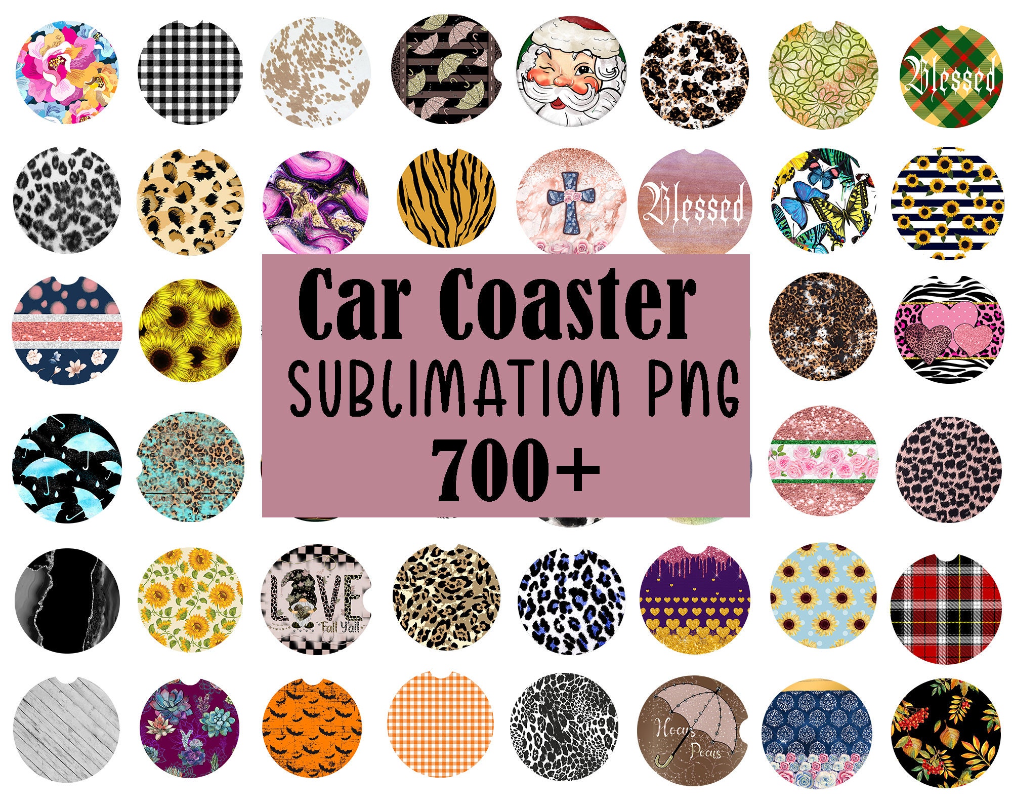 Easter Sublimation Car Coasters