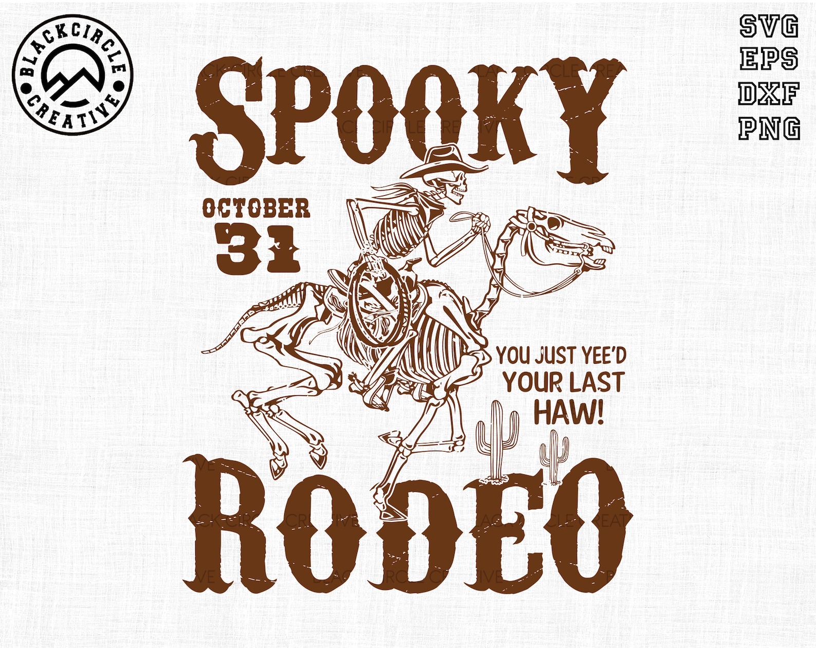 Spooky Rodeo Svg, October 31 Svg, Cowboy Svg, Western Desert Svg ...
