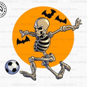 Skeleton Football Svg, Sport Halloween, Sport Skeleton, Skeleton Season Gifts, Soccer Ball, Cut File For Cricut, Silhouette, Spooky Season