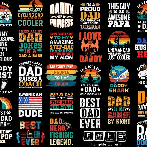 140+ Retro Vintage Dad Svg Bundle, Dad Shirt Svg, Father's Day Svg, Funny Dad Svg, Dad Quotes Svg, Daddy Png, Papa Svg, Grandpa Svg,