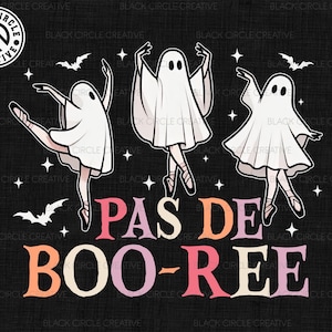 Pas de BOO-ree Png, Dançarina de balé fantasma Png, Professora de dança de Halloween Png, Halloween feminino Png, Professora de dança assustadoraPng, Amante da dança Halloween