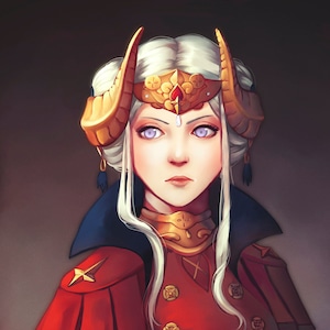 Edelgard Fire Emblem Three Houses classic art portrait art print
