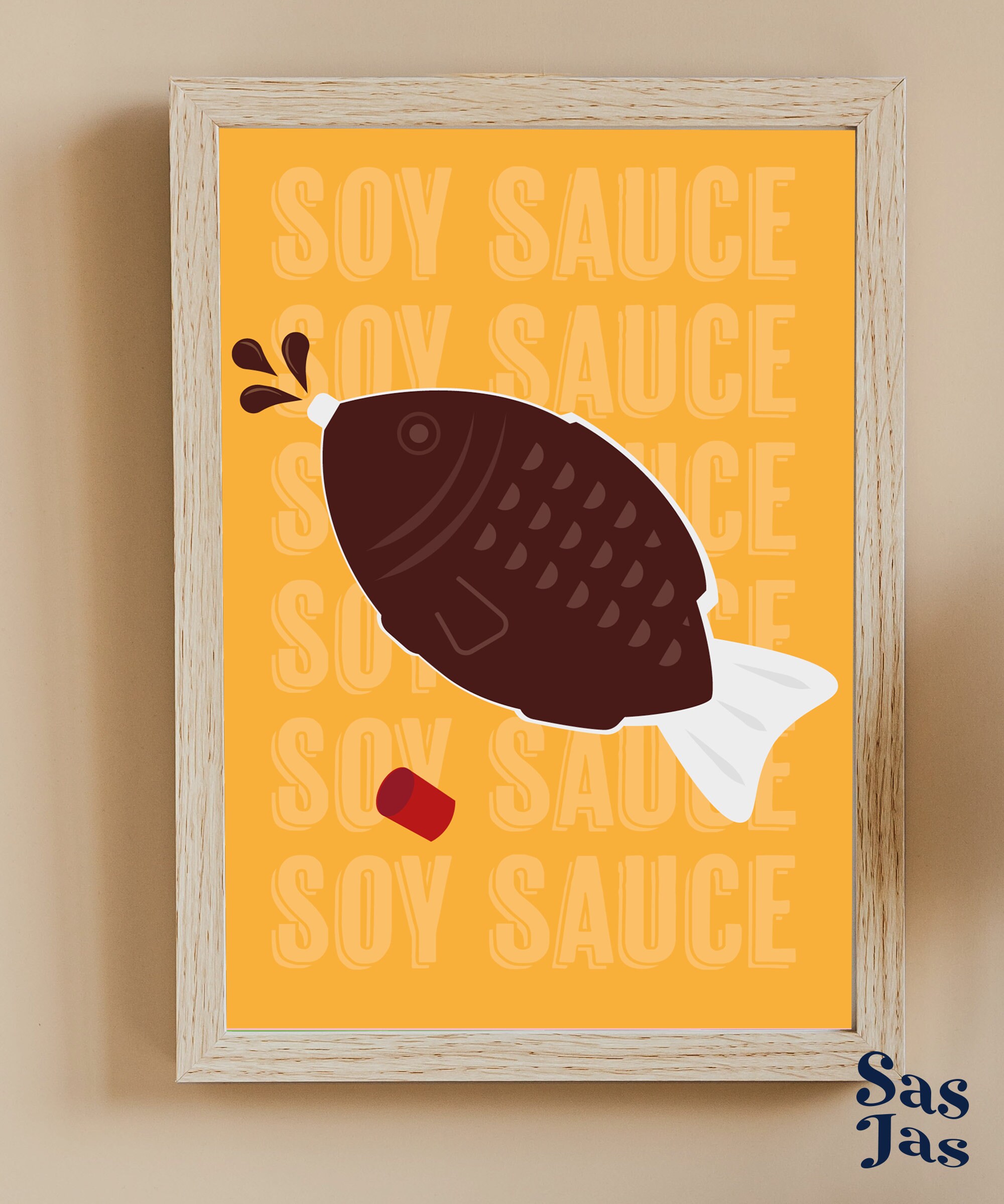 Digital Poster Orange Soy Sauce Fish in A4 and A5 Etsy