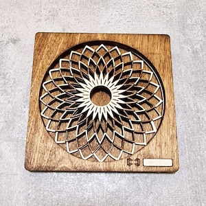 New Home Gift | Wall Art | Wooden mandala | Unique Gift Idea | Lotus Flower Wood Art, Framed decor, Multilayered wall decor