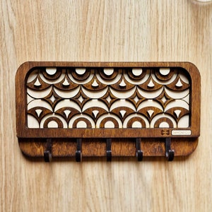 Porte-clés en bois - Maison, porte-clés, porte-clés mural, accroche-clés, décoration murale de maison de ferme, mariage, clés de pendaison de crémaillère, colliers et maniques