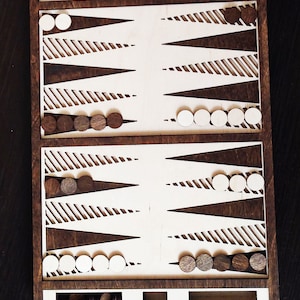 Backgammon I Wooden board game I Backgammon Game I Handmade board game | Backgammon Set | Perfect gift | Gift for Dad |Wooden Classic Games