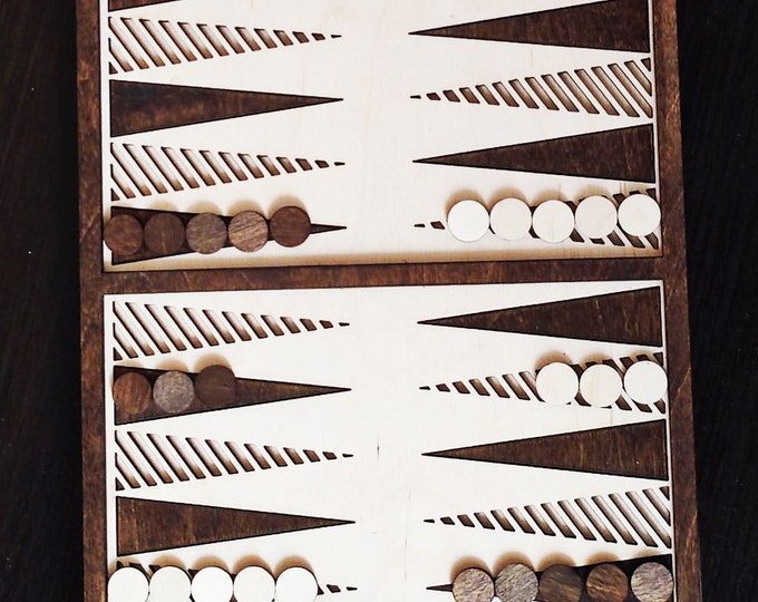 Backgammon I Wooden board game I Backgammon Game I Wood toy I Handmade board game