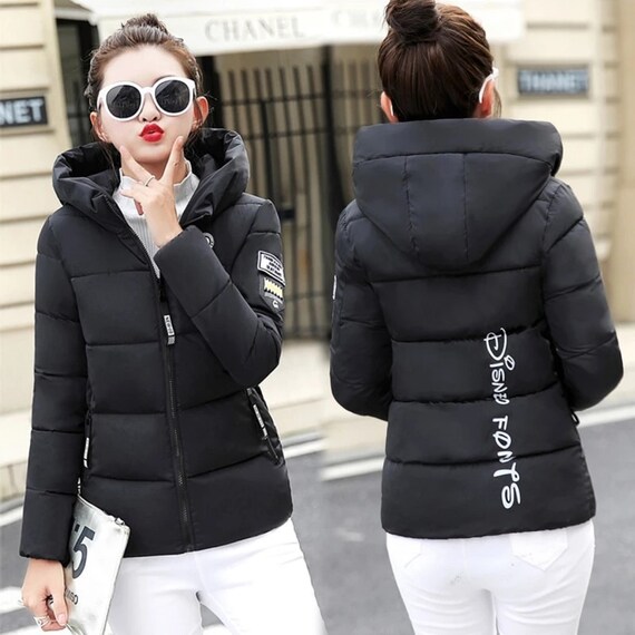 Hooded Thick Warm Short Jacket Cotton Padded Parka Basic Coat