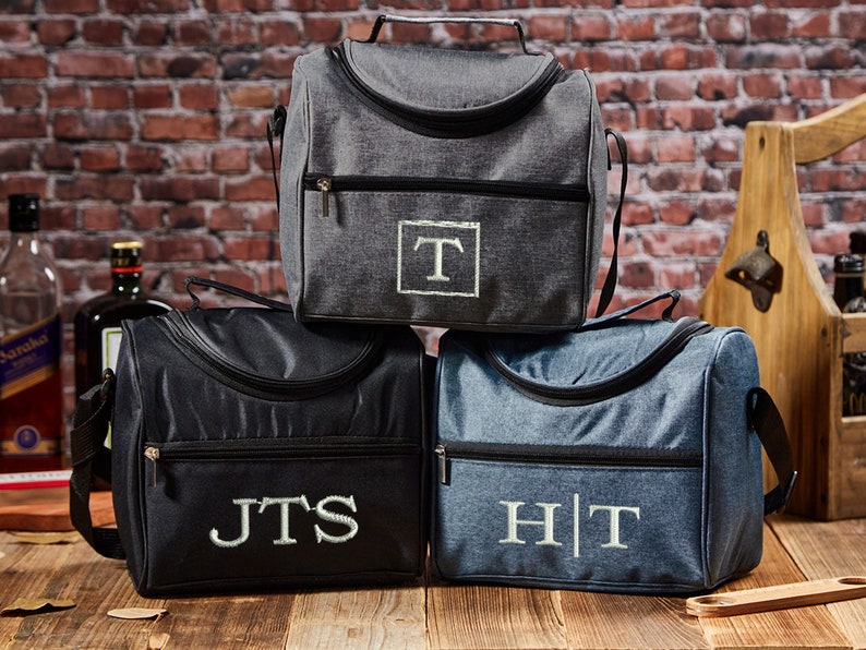 Groomsmen Beer Cooler Bag, Personalized Groomsmen Bag, Groomsmen Gift, Lunch Tote, Custom Beer Tote, Lunch Cooler Bag, Husband Gifts For Him image 3