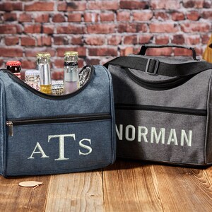 Groomsmen Cooler Bag, Personalized Cooler Bag, Groomsmen Gifts For Him, Beer Cooler Bag, Cooler For Him, Gift For Groom, Father's Day Gift image 5