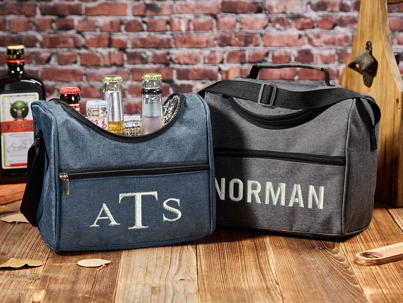 Groomsmen Cooler Bag, Personalized Cooler Bag, Groomsmen Gifts For Him, Beer Cooler Bag, Cooler For Him, Gift For Groom, Father's Day Gift image 5